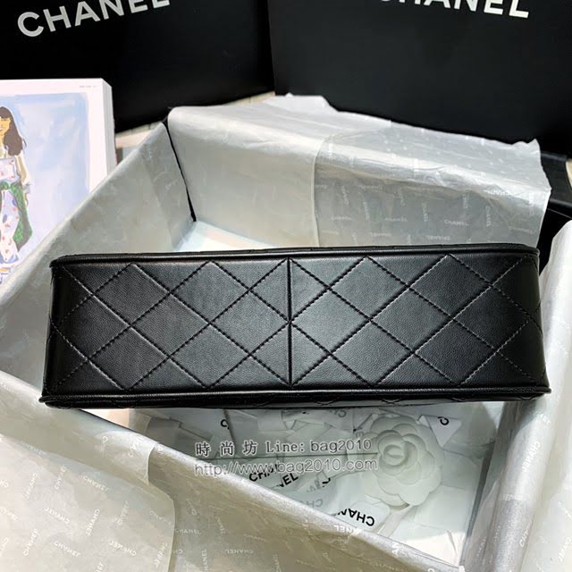 Chanel女包 香奈兒專櫃絕版大金扣包 貝嫂同款 Chanel單肩斜挎鏈條女包  djc4261